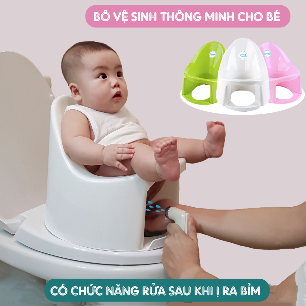 Bô thông minh cho bé Boom Potty có chức năng rửa đầu tiên ở Việt Nam