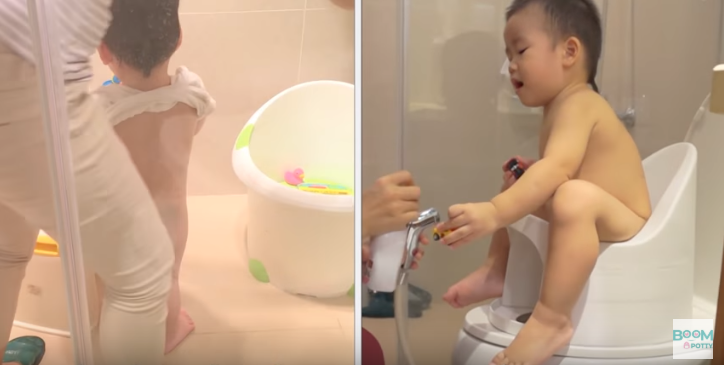 Cuộc chiến giữa rửa đít cho bé bằng bô boompotty với rửa đít thông thường