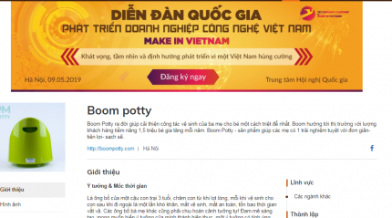 Báo VNexpress – Startup make in vietnam  Boom potty