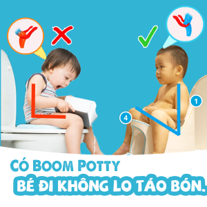 Bô vệ sinh cho bé Boom Potty có chống táo bón được không? Vì sao?
